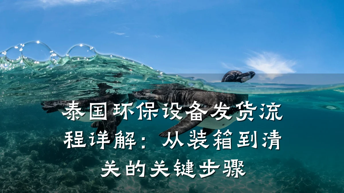 泰国环保设备发货流程详解：从装箱到清关的关键步骤