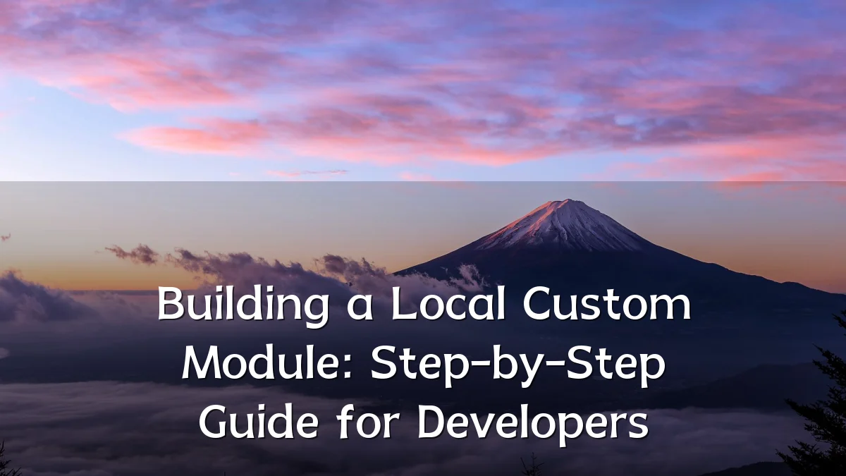 Building a Local Custom Module: Step-by-Step Guide for Developers