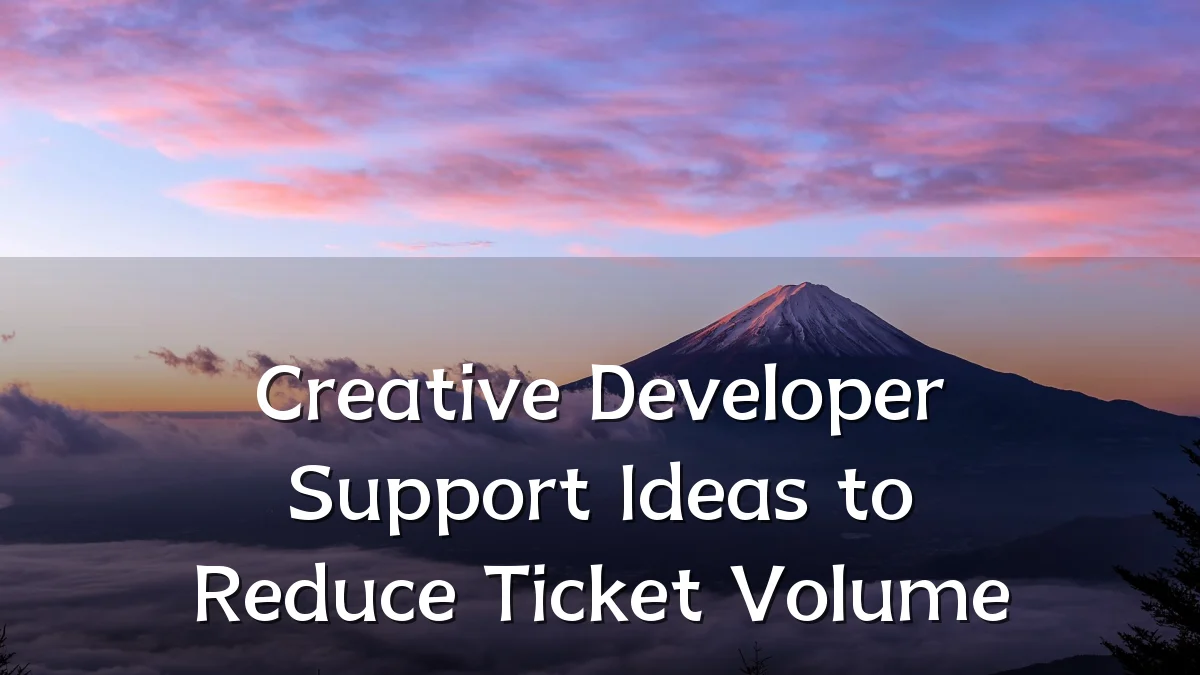 Creative Developer Support Ideas to Reduce Ticket Volume