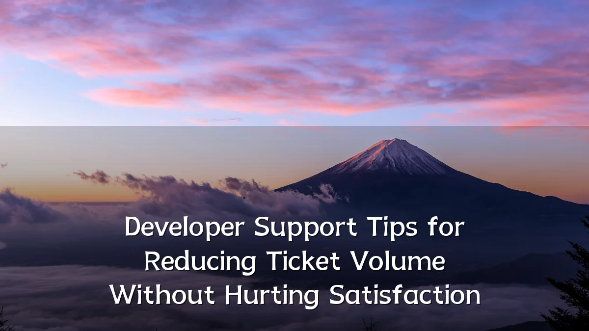 Developer Support Tips for Reducing Ticket Volume Without Hurting Satisfaction
