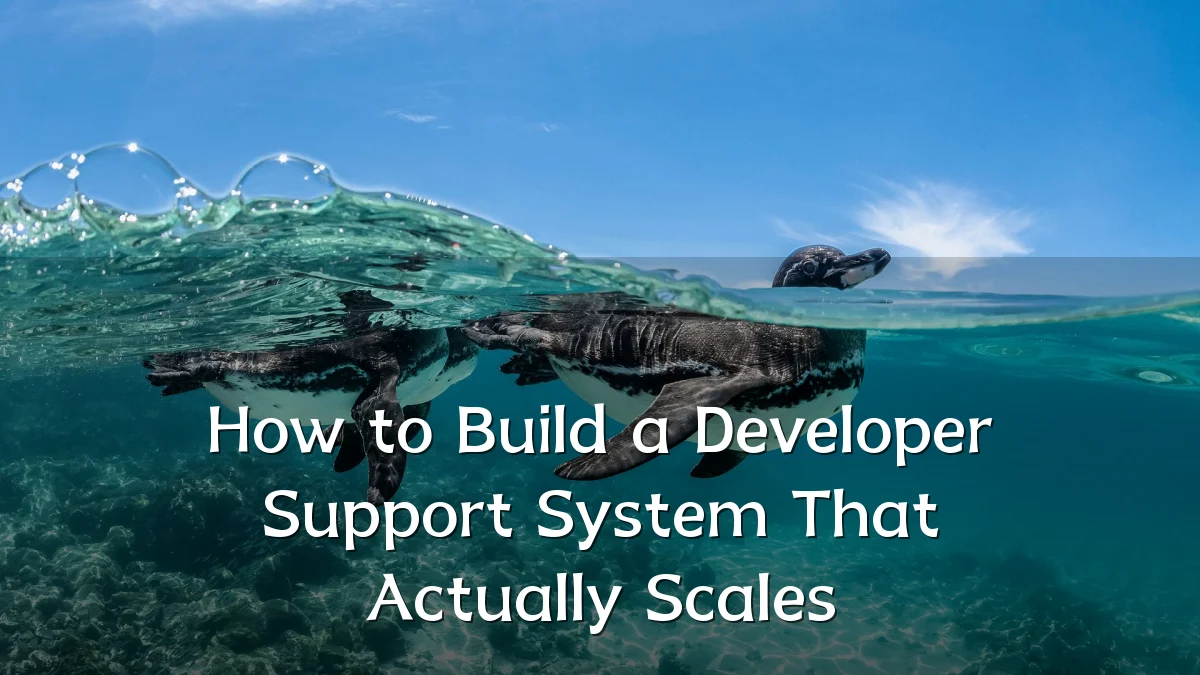How to Build a Developer Support System That Actually Scales