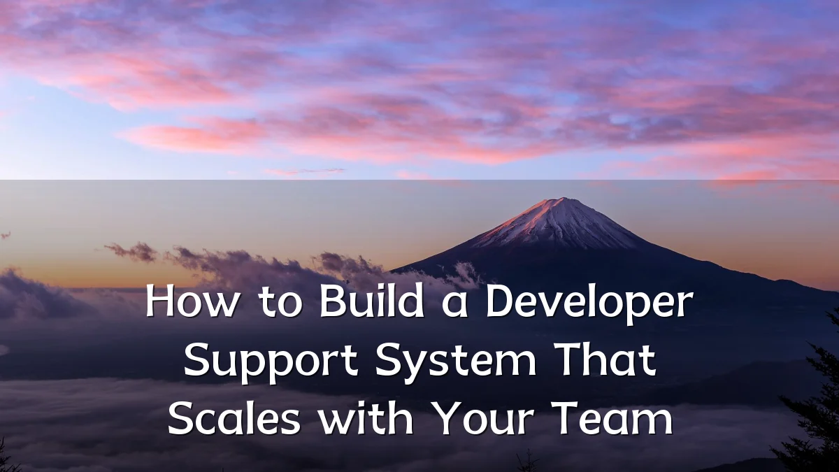 How to Build a Developer Support System That Scales with Your Team