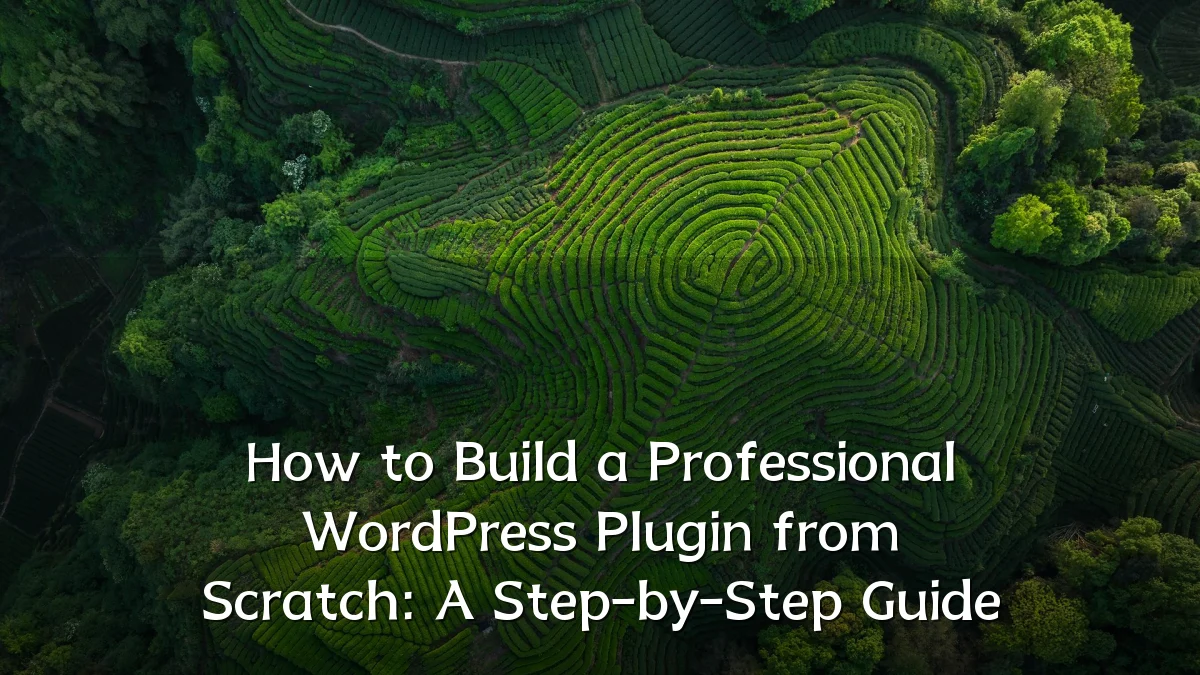How to Build a Professional WordPress Plugin from Scratch: A Step-by-Step Guide