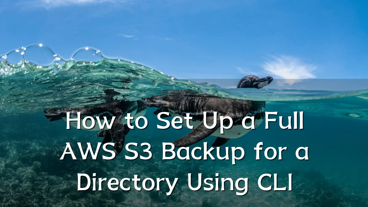 How to Set Up a Full AWS S3 Backup for a Directory Using CLI