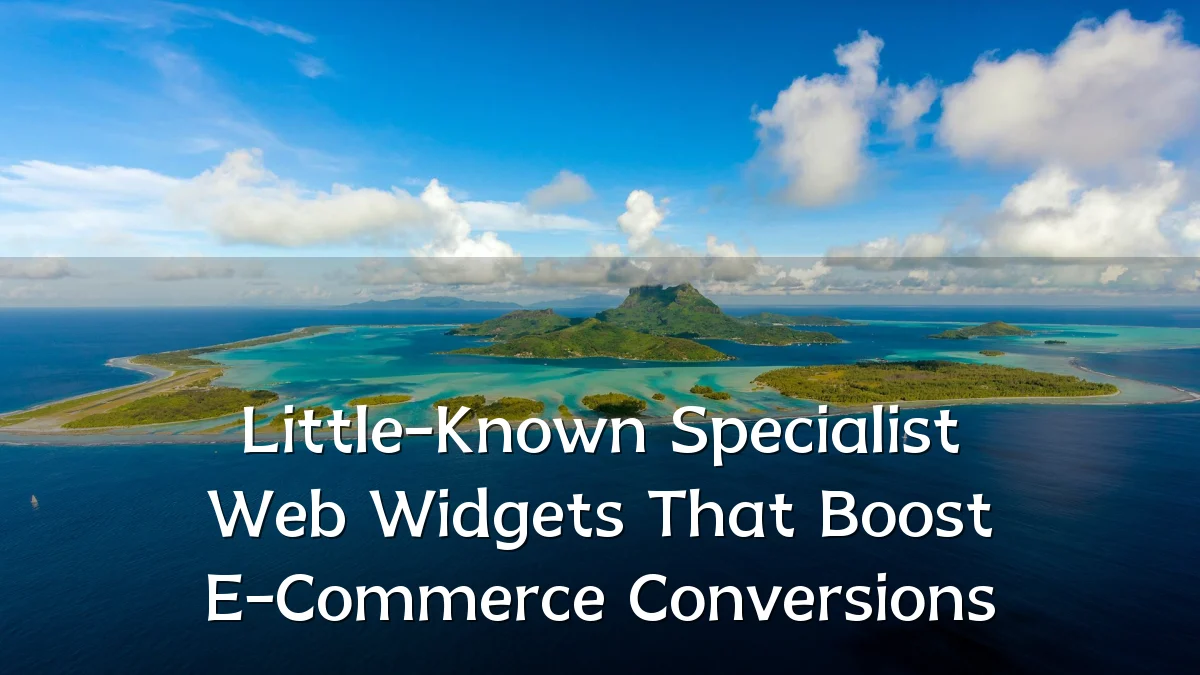 Little-Known Specialist Web Widgets That Boost E-Commerce Conversions