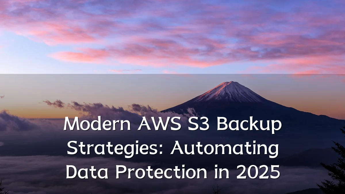 Modern AWS S3 Backup Strategies: Automating Data Protection in 2025