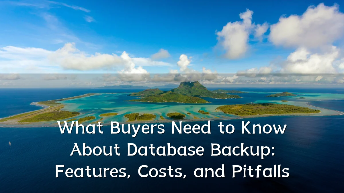 What Buyers Need to Know About Database Backup: Features, Costs, and Pitfalls