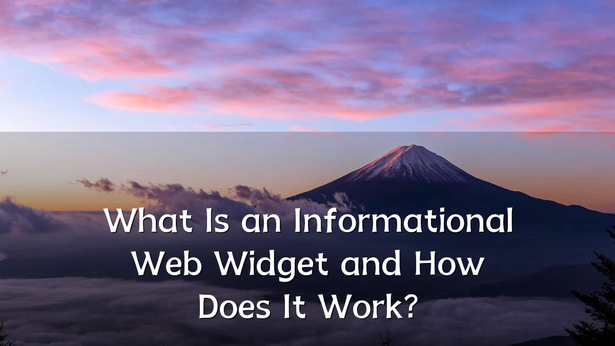 What Is an Informational Web Widget and How Does It Work?