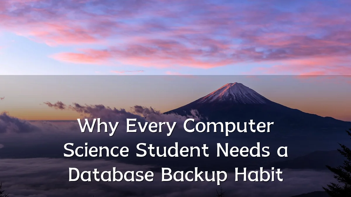 Why Every Computer Science Student Needs a Database Backup Habit