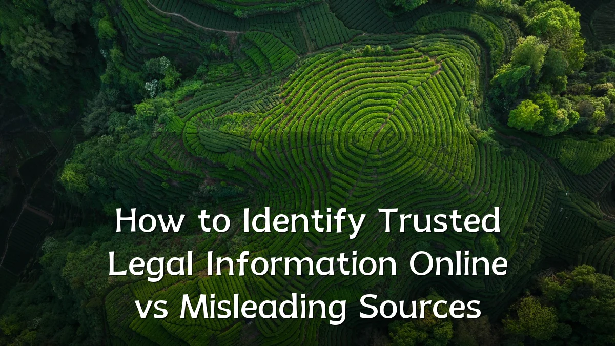 How to Identify Trusted Legal Information Online vs Misleading Sources